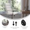 Flash Furniture White LeatherSoft Roller Wheel Executive Chair GO-2286M-WH-RSGLD-RLB-GG - alternate 8